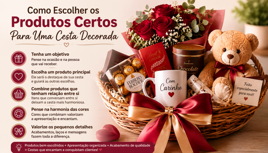 Como Escolher os Produtos Certos Para Uma Cesta Decorada
